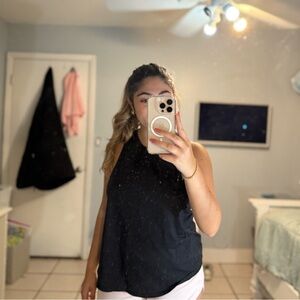 Black Athletic Sleeveless TankTop